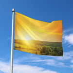 Sunrise Field Print Polyester Flag