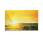 Sunrise Field Print Polyester Flag
