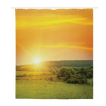Sunrise Field Print Polyester Shower Curtain