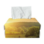 Sunrise Field Print Rectangle Tissue Box Cover