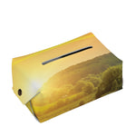 Sunrise Field Print Rectangle Tissue Box Cover