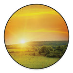 Sunrise Field Print Round Floor Mat