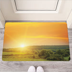 Sunrise Field Print Rubber Doormat