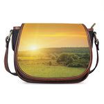 Sunrise Field Print Saddle Bag