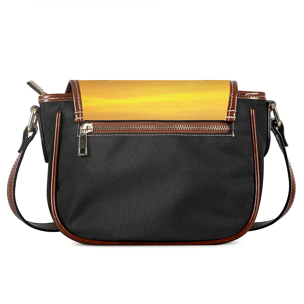 Sunrise Field Print Saddle Bag