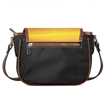 Sunrise Field Print Saddle Bag