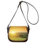 Sunrise Field Print Saddle Bag