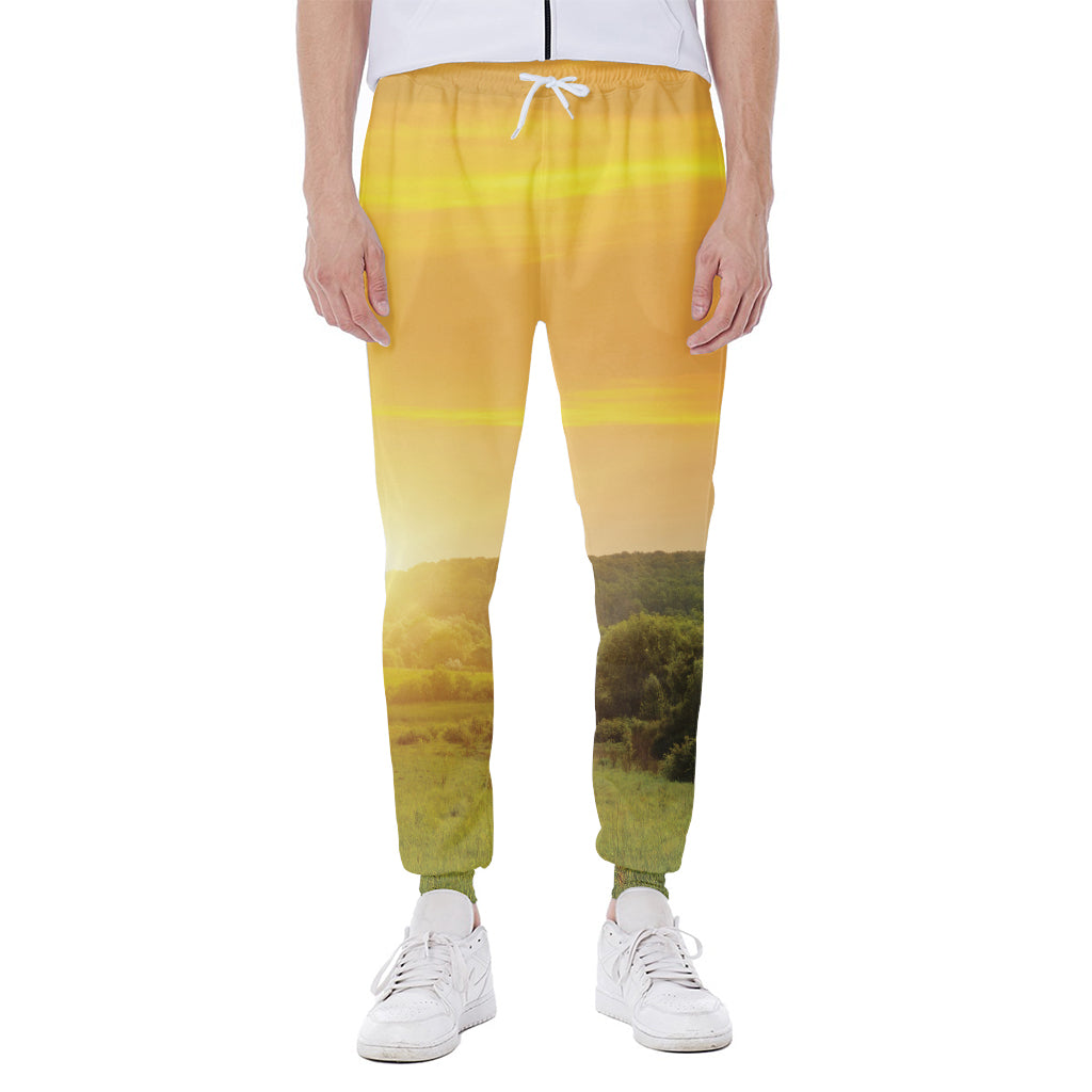 Sunrise Field Print Scuba Joggers