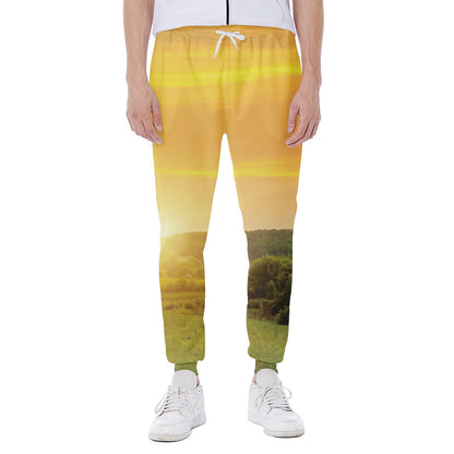 Sunrise Field Print Scuba Joggers