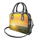 Sunrise Field Print Shoulder Handbag