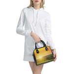 Sunrise Field Print Shoulder Handbag