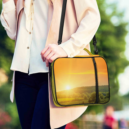 Sunrise Field Print Shoulder Strap Bible Bag