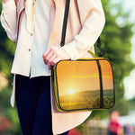 Sunrise Field Print Shoulder Strap Bible Bag
