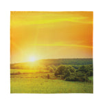 Sunrise Field Print Silk Bandana