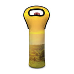 Sunrise Field Print Single Neoprene Wine Tote