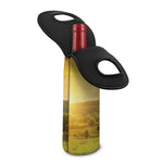 Sunrise Field Print Single Neoprene Wine Tote