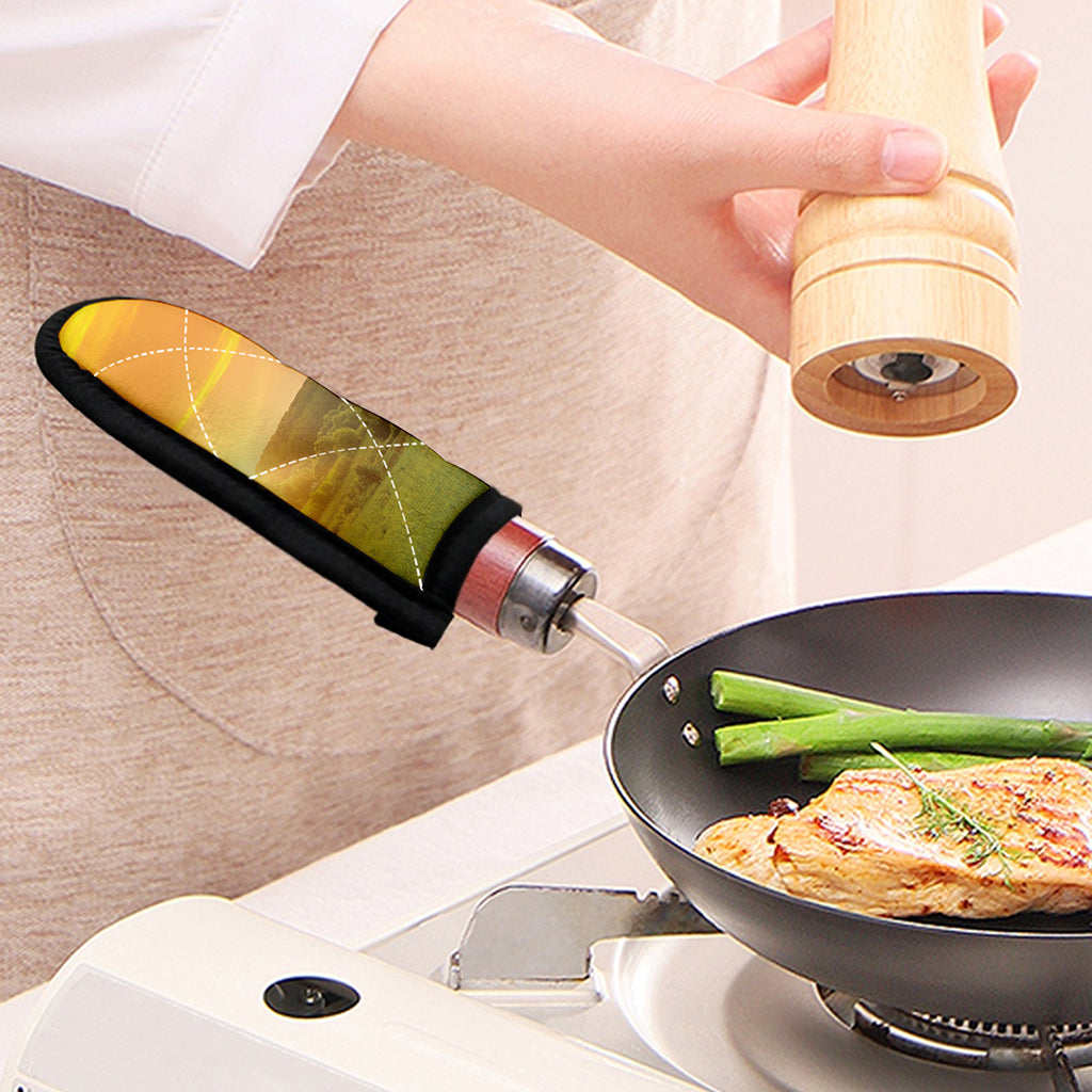 Sunrise Field Print Skillet Handle Cover