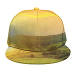 Sunrise Field Print Snapback Cap