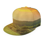 Sunrise Field Print Snapback Cap