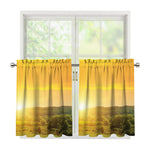Sunrise Field Print Tier Curtains