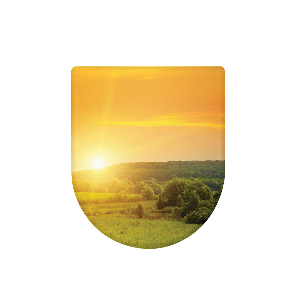Sunrise Field Print Toilet Lid Cover