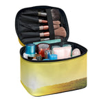 Sunrise Field Print Travel Makeup Bag