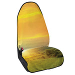 Sunrise Field Print Waterproof Car Seat Cover