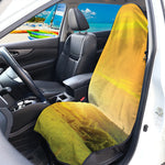 Sunrise Field Print Waterproof Car Seat Cover