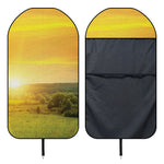 Sunrise Field Print Waterproof Car Seat Cover