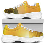 Sunrise Field Print White Chunky Shoes