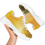 Sunrise Field Print White Chunky Shoes