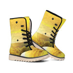 Sunrise Field Print Winter Boots