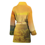 Sunrise Field Print Women's Bathrobe