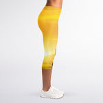 Sunrise Field Print Women's Capri Leggings