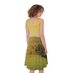 Sunrise Field Print Women's Sleeveless Dress