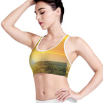 Sunrise Field Print Women's Sports Bra