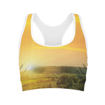 Sunrise Field Print Women's Sports Bra