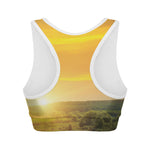 Sunrise Field Print Women's Sports Bra
