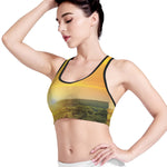 Sunrise Field Print Women's Sports Bra