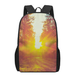 Sunrise Forest Print 17 Inch Backpack