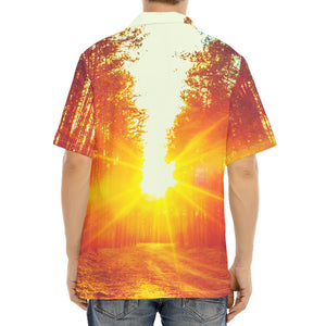 Sunrise Forest Print Aloha Shirt