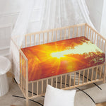 Sunrise Forest Print Baby Crib Sheet