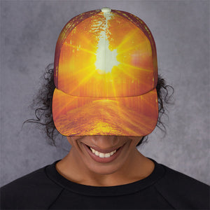 Sunrise Forest Print Baseball Cap