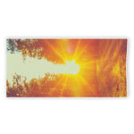 Sunrise Forest Print Beach Towel