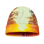 Sunrise Forest Print Beanie