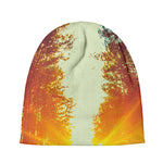 Sunrise Forest Print Beanie