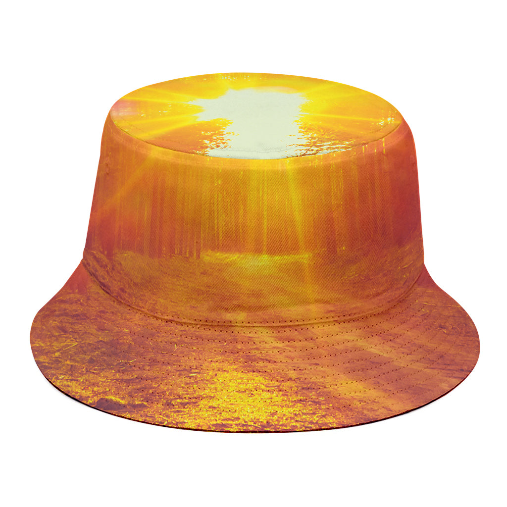Sunrise Forest Print Bucket Hat