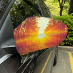 Sunrise Forest Print Car Side Mirror Covers