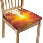 Sunrise Forest Print Chair Cushion Cover