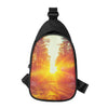 Sunrise Forest Print Chest Bag
